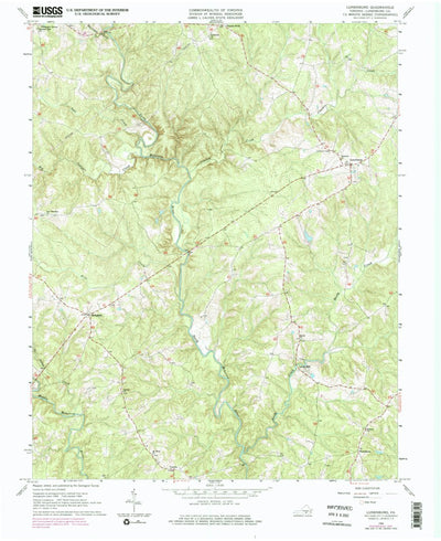 United States Geological Survey Lunenburg, VA (1966, 24000-Scale) digital map