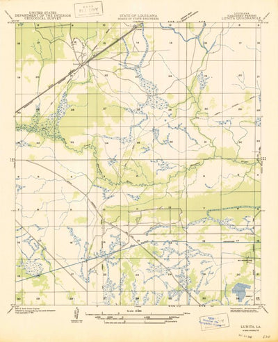 United States Geological Survey Lunita, LA (1947, 31680-Scale) digital map