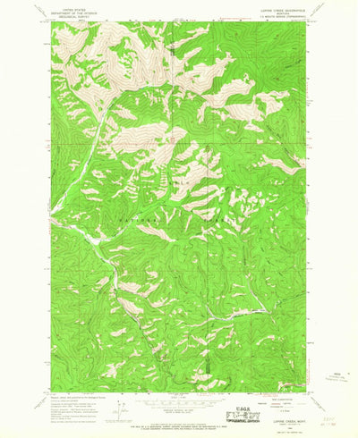 United States Geological Survey Lupine Creek, MT (1964, 24000-Scale) digital map