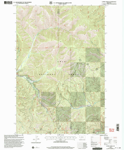United States Geological Survey Lupine Creek, MT (1999, 24000-Scale) digital map
