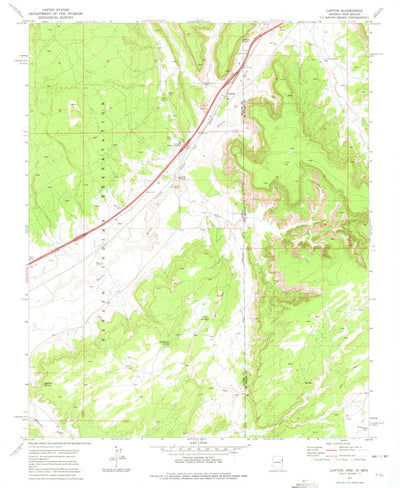 United States Geological Survey Lupton, AZ-NM (1971, 24000-Scale) digital map