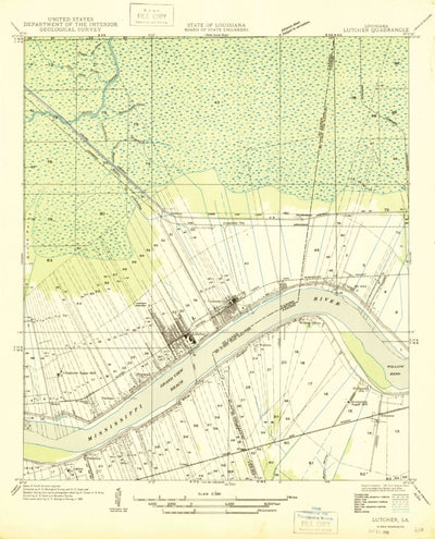 United States Geological Survey Lutcher, LA (1946, 31680-Scale) digital map
