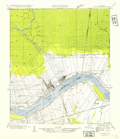 United States Geological Survey Lutcher, LA (1954, 31680-Scale) digital map