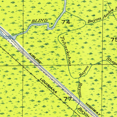 United States Geological Survey Lutcher, LA (1954, 31680-Scale) digital map