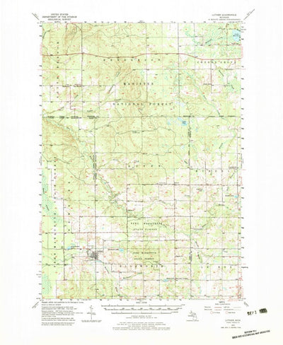 United States Geological Survey Luther, MI (1957, 62500-Scale) digital map