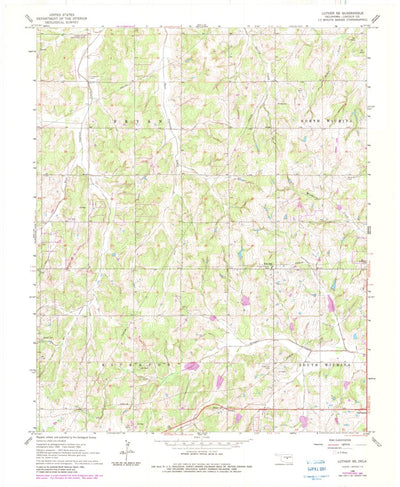 United States Geological Survey Luther SE, OK (1966, 24000-Scale) digital map