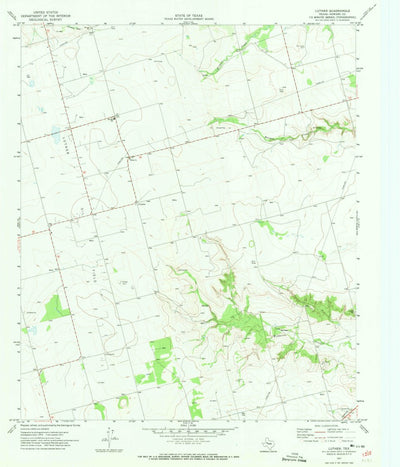 United States Geological Survey Luther, TX (1971, 24000-Scale) digital map