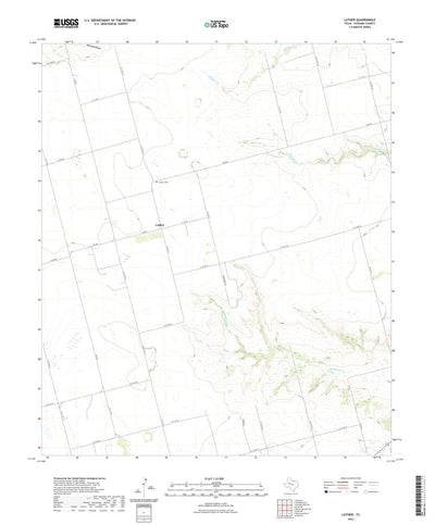 United States Geological Survey Luther, TX (2022, 24000-Scale) digital map