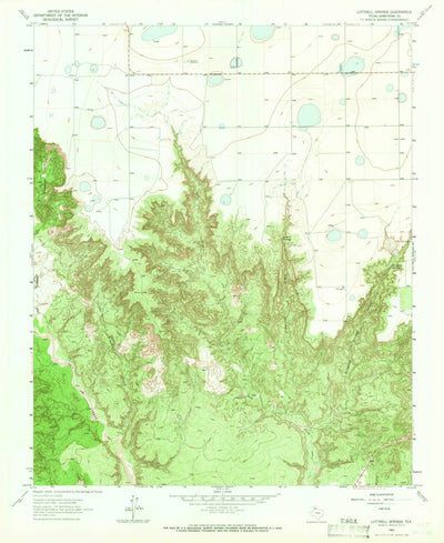 United States Geological Survey Luttrell Springs, TX (1963, 24000-Scale) digital map