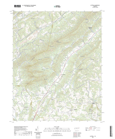 United States Geological Survey Luttrell, TN (2022, 24000-Scale) digital map