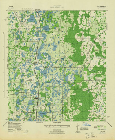 United States Geological Survey Lutz, FL (1944, 31680-Scale) digital map