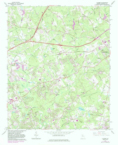 United States Geological Survey Luxomni, GA (1963, 24000-Scale) digital map