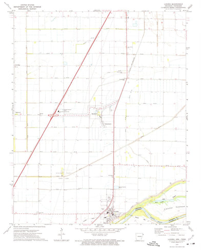United States Geological Survey Luxora, AR-TN (1972, 24000-Scale) digital map