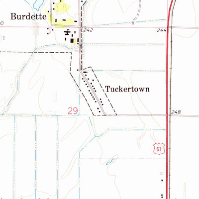 United States Geological Survey Luxora, AR-TN (1972, 24000-Scale) digital map