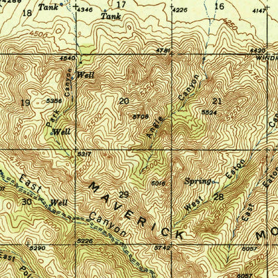 United States Geological Survey Luzena, AZ (1944, 62500-Scale) digital map