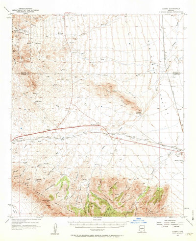 United States Geological Survey Luzena, AZ (1957, 62500-Scale) digital map