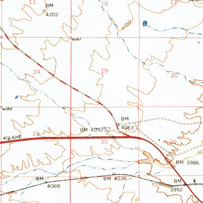 United States Geological Survey Luzena, AZ (1957, 62500-Scale) digital map