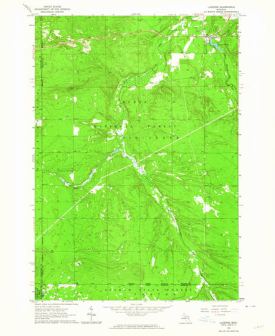 United States Geological Survey Luzerne, MI (1963, 24000-Scale) digital map