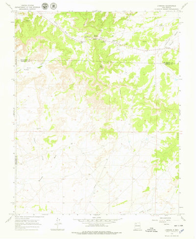 United States Geological Survey Lybrook, NM (1966, 24000-Scale) digital map
