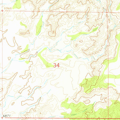 United States Geological Survey Lybrook, NM (1966, 24000-Scale) digital map
