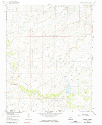 United States Geological Survey Lybrook SE, NM (1966, 24000-Scale) digital map