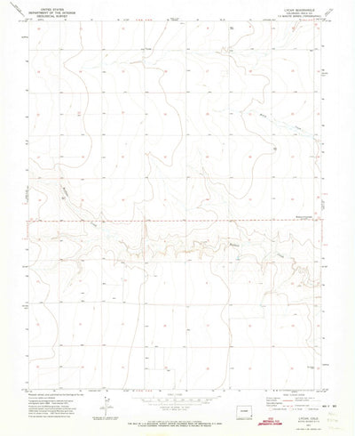 United States Geological Survey Lycan, CO (1971, 24000-Scale) digital map