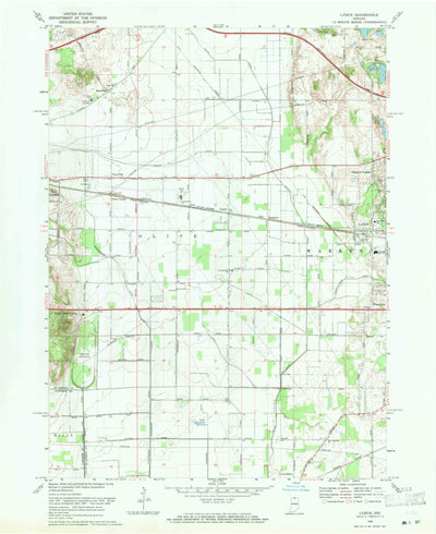 United States Geological Survey Lydick, IN (1969, 24000-Scale) digital map