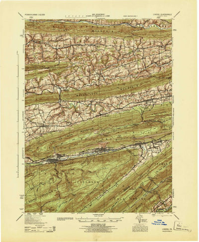 United States Geological Survey Lykens, PA (1943, 62500-Scale) digital map
