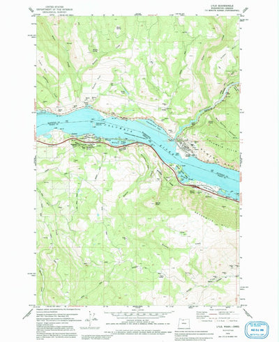United States Geological Survey Lyle, WA-OR (1978, 24000-Scale) digital map
