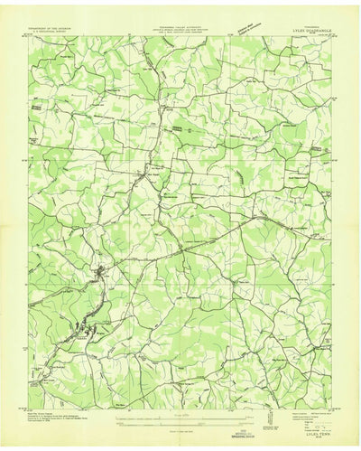 United States Geological Survey Lyles, TN (1936, 24000-Scale) digital map