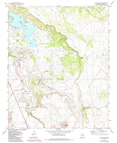 United States Geological Survey Lyman Lake, AZ (1971, 24000-Scale) digital map
