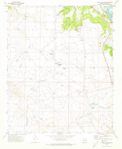 United States Geological Survey Lyman Lake SW, AZ (1971, 24000-Scale) digital map