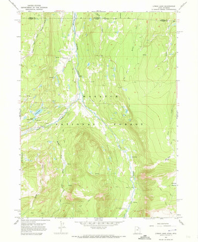United States Geological Survey Lyman Lake, UT-WY (1967, 24000-Scale) digital map