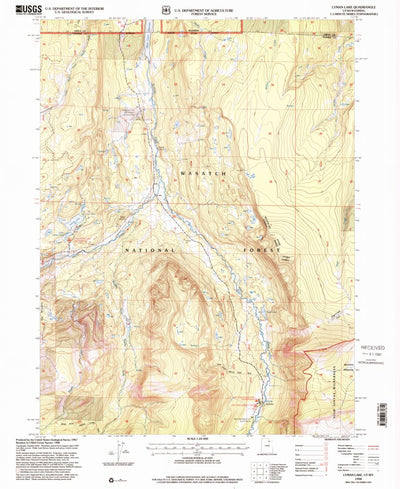United States Geological Survey Lyman Lake, UT-WY (1998, 24000-Scale) digital map