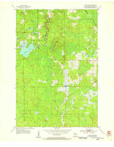 United States Geological Survey Lyman Lake, WI (1954, 24000-Scale) digital map