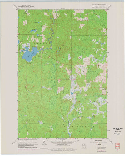 United States Geological Survey Lyman Lake, WI (1961, 24000-Scale) digital map