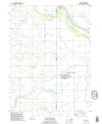 United States Geological Survey Lyman, NE-WY (1990, 24000-Scale) digital map