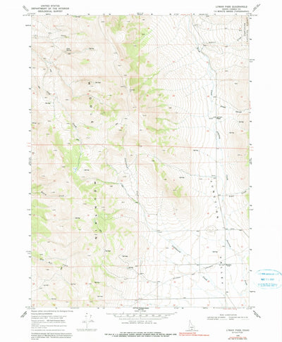 United States Geological Survey Lyman Pass, ID (1968, 24000-Scale) digital map