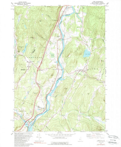 United States Geological Survey Lyme, NH-VT (1981, 24000-Scale) digital map
