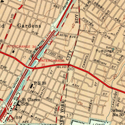 United States Geological Survey Lynbrook, NY (1954, 24000-Scale) digital map