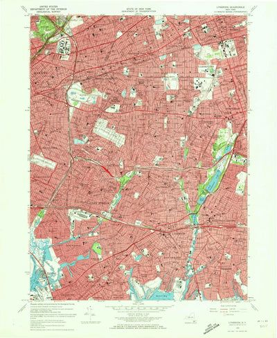 United States Geological Survey Lynbrook, NY (1969, 24000-Scale) digital map