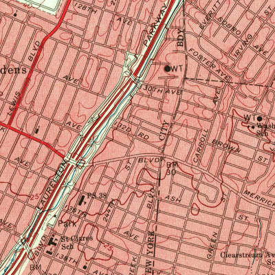 United States Geological Survey Lynbrook, NY (1969, 24000-Scale) digital map