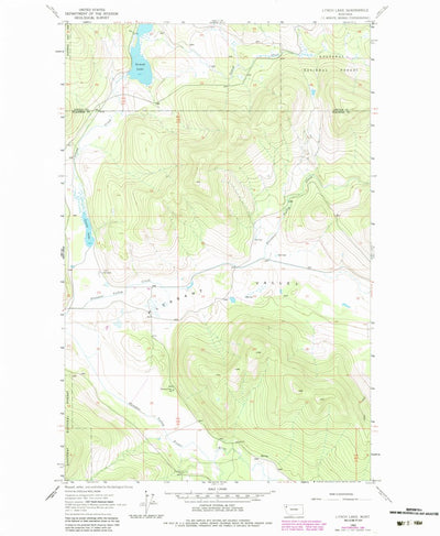 United States Geological Survey Lynch Lake, MT (1964, 24000-Scale) digital map