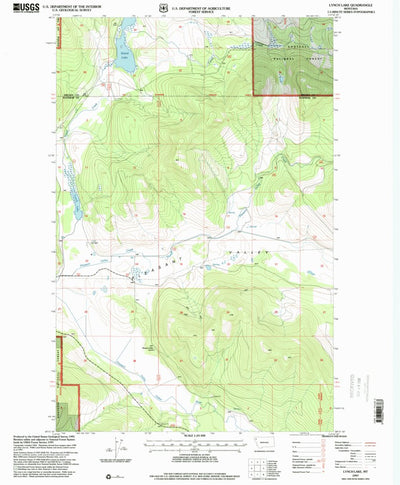 United States Geological Survey Lynch Lake, MT (1997, 24000-Scale) digital map