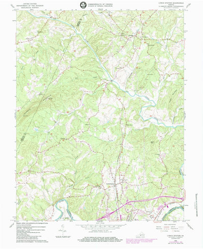 United States Geological Survey Lynch Station, VA (1966, 24000-Scale) digital map