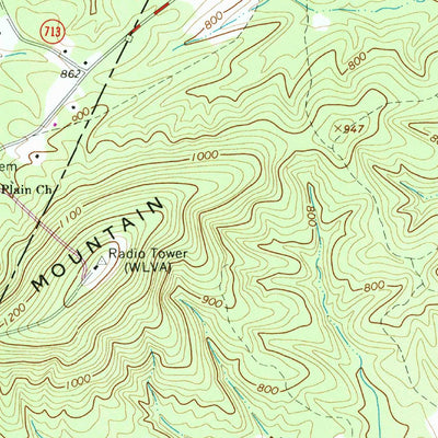 United States Geological Survey Lynch Station, VA (1966, 24000-Scale) digital map