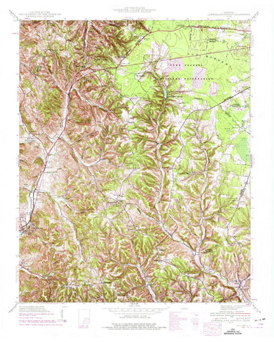 United States Geological Survey Lynchburg East, TN (1941, 24000-Scale) digital map