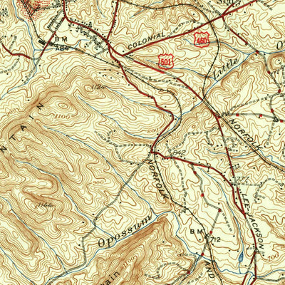 United States Geological Survey Lynchburg, VA (1944, 62500-Scale) digital map