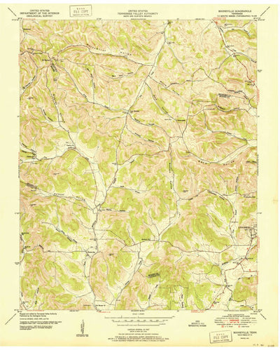 United States Geological Survey Lynchburg West, TN (1951, 24000-Scale) digital map