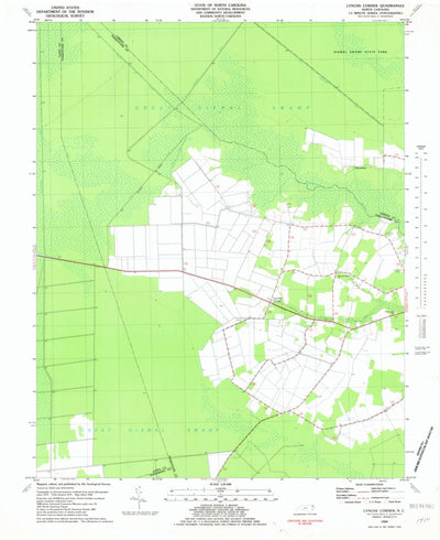 United States Geological Survey Lynchs Corner, NC (1982, 24000-Scale) digital map
